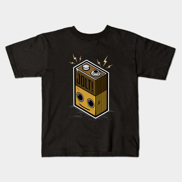 Jolt Battery Kids T-Shirt by UnluckyDevil